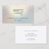 Haarstylisten Imitate Glitzer Textur Visitenkarte (Vorne/Hinten)