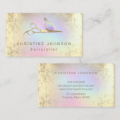 Haarstylisten IMITATE Goldfolienschere Visitenkarte (Vorne/Hinten)