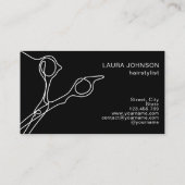 Haarstylisten Moderne Minimalistische Einfache Sch Visitenkarte (Rückseite)