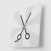 Haarstylistenschere Quadratische Wanduhr (Winkel)