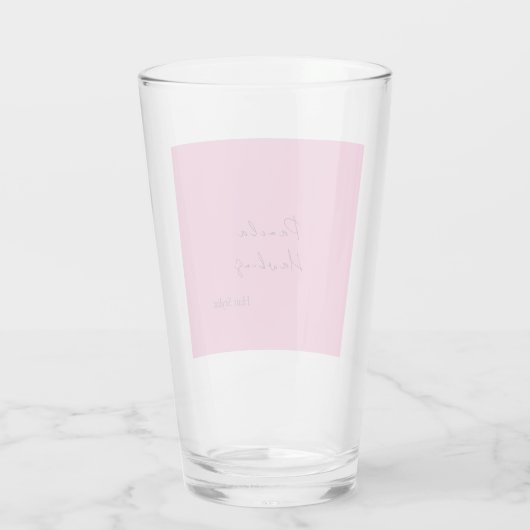 Haarstylistin beruflich schlicht-rosa Feminin Glas (Rückseite)