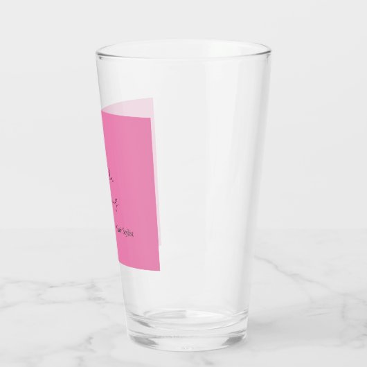 Haarstylistin beruflich schlicht-rosa Feminin Glas (Links)
