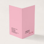 Haarstylistin beruflich schlicht-rosa Feminin Visitenkarten (Vorderseite)