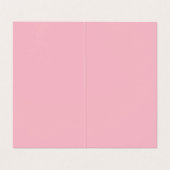 Haarstylistin beruflich schlicht-rosa Feminin Visitenkarten (Innenseite Aufgefaltet)