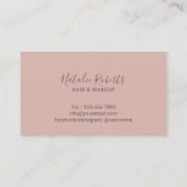 Haarstylistin Blow Dry Bar Blush Rose Loyalität Treuekarte (Rückseite)