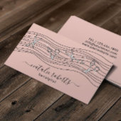 Haarstylistin Blütenschere Rosa Salon Visitenkarte