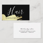 Haarstylistin / Gold gebürstet Visitenkarte (Vorne/Hinten)