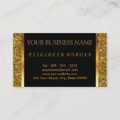 Haarstylistin im Gold-Glitzer Visitenkarte (Rückseite)