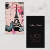 Haarstylistin-Make-up-Künstler Rosa-Paris-Eiffeltu Visitenkarte (Vorne/Hinten)