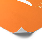 Haarstylistin Makeup Salon Chic Orange Gold Schere Poster (Ecke)