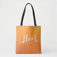 Haarstylistin Makeup Salon Chic Orange Gold Schere