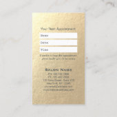 Haarstylistin Makeup Salon Chic Orange Gold Schere Terminkarte (Rückseite)