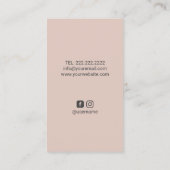 Haarstylistin Mandala Blume Schere Rosa Visitenkarte (Rückseite)