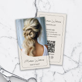 Haarstylistin Neutraler Foto Ton Visitenkarte