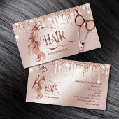 Haarstylistin Rose Goldtypografie Haarschere bu Visitenkarte