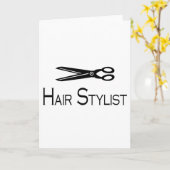Haarstylistin (Scheren) Karte (Gelbe Blume)