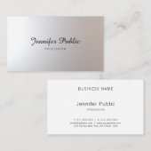 Haarstylistin Schönheitssalon Script Graceful Glam Visitenkarte (Vorne/Hinten)