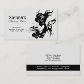 Haarstylistin (schwarz) visitenkarte (Vorne/Hinten)
