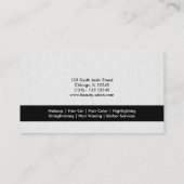 Haarstylistin (schwarz) visitenkarte (Rückseite)