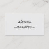 Haarstylistin Silberschere Glitzer Salon Aquamarin Visitenkarte (Rückseite)