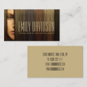 Haarstylistin spezialisiert auf Highlights & Farbe Visitenkarte (Vorne/Hinten)