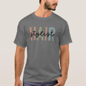 Haarstylistin, Styling Liebe Salon Scheren T-Shirt (Vorderseite)