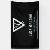 Haarstylistin-Tri-Schere Banner (Vertikal)