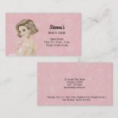 Haarstylistin wählen Hintergrundfarbe Visitenkarte (Vorne/Hinten)