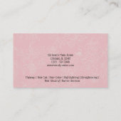 Haarstylistin wählen Hintergrundfarbe Visitenkarte (Rückseite)