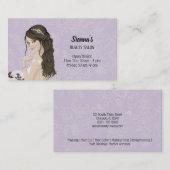 Haarstylistin wählen Hintergrundfarbe Visitenkarte (Vorne/Hinten)