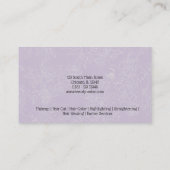 Haarstylistin wählen Hintergrundfarbe Visitenkarte (Rückseite)