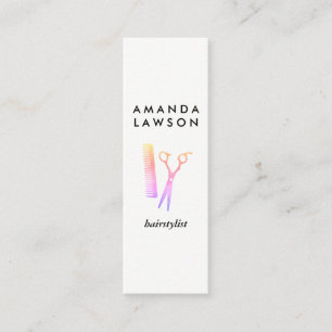 Haarstylistisch Chic farbenfrohe Schafe und Kamm Mini Visitenkarte