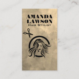 Haarstylistische Schere   Beauty Logo Visitenkarte