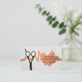 Haarstylistische Schere | Moderner Stil Terminkarte (Stehend Vorderseite)