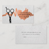 Haarstylistische Schere | Moderner Stil Terminkarte (Vorne/Hinten)