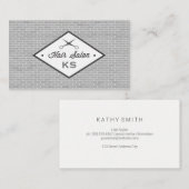 Haarstylistische Schere | Ziegelmauer Visitenkarte (Vorne/Hinten)