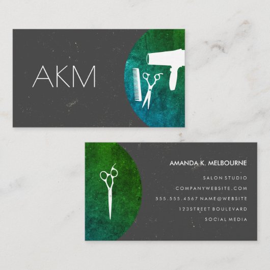 Haarstylle Monogram Sophisticture Visitenkarte (Vorne/Hinten)