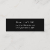 Haarstylle - Silberschere schwarzer Hintergrund Bu Mini Visitenkarte (Rückseite)