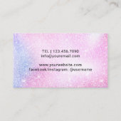 Haarstyllengeblasene Trockner Pastell Glitzer Dryb Visitenkarte (Rückseite)