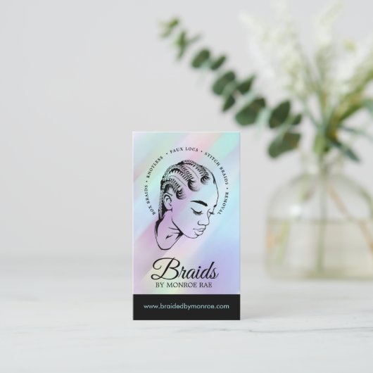 Haartrader - Braide - Hirngewächse - Stylist - Sal Visitenkarte (Stehend Vorderseite)