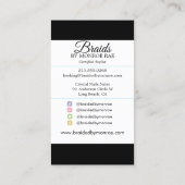 Haartrader - Braide - Hirngewächse - Stylist - Sal Visitenkarte (Rückseite)