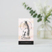 Haartrappe, Braide, Stylist, Friseursalon Visitenkarte (Stehend Vorderseite)