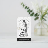 Haartrappe, Braide, Stylist, Friseursalon Visitenkarte (Stehend Vorderseite)