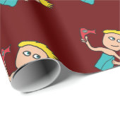 Haartrocknen Geschenkpapier (Rolleneckpunkt)