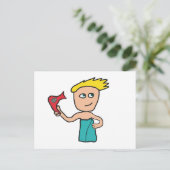 Haartrocknen Postkarte (Stehend Vorderseite)