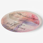 Haartrockner-Babydusche Pappteller (Schrägansicht)