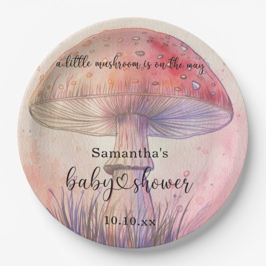 Haartrockner-Babydusche Pappteller (Vorderseite)