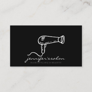 Haartrockner Haarstühle Niedliches Logo Visitenkarte