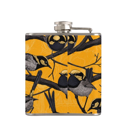 Haartrockner in Gelb Flachmann (Rückseite)