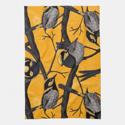 Haartrockner in Gelb Geschirrtuch (Vertikal)